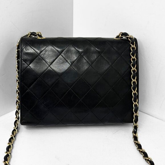 CHANEL Vintage Flap Bag Matelasse Quilted Lambskin Shoulder Chain Tote - Picture 6 of 15